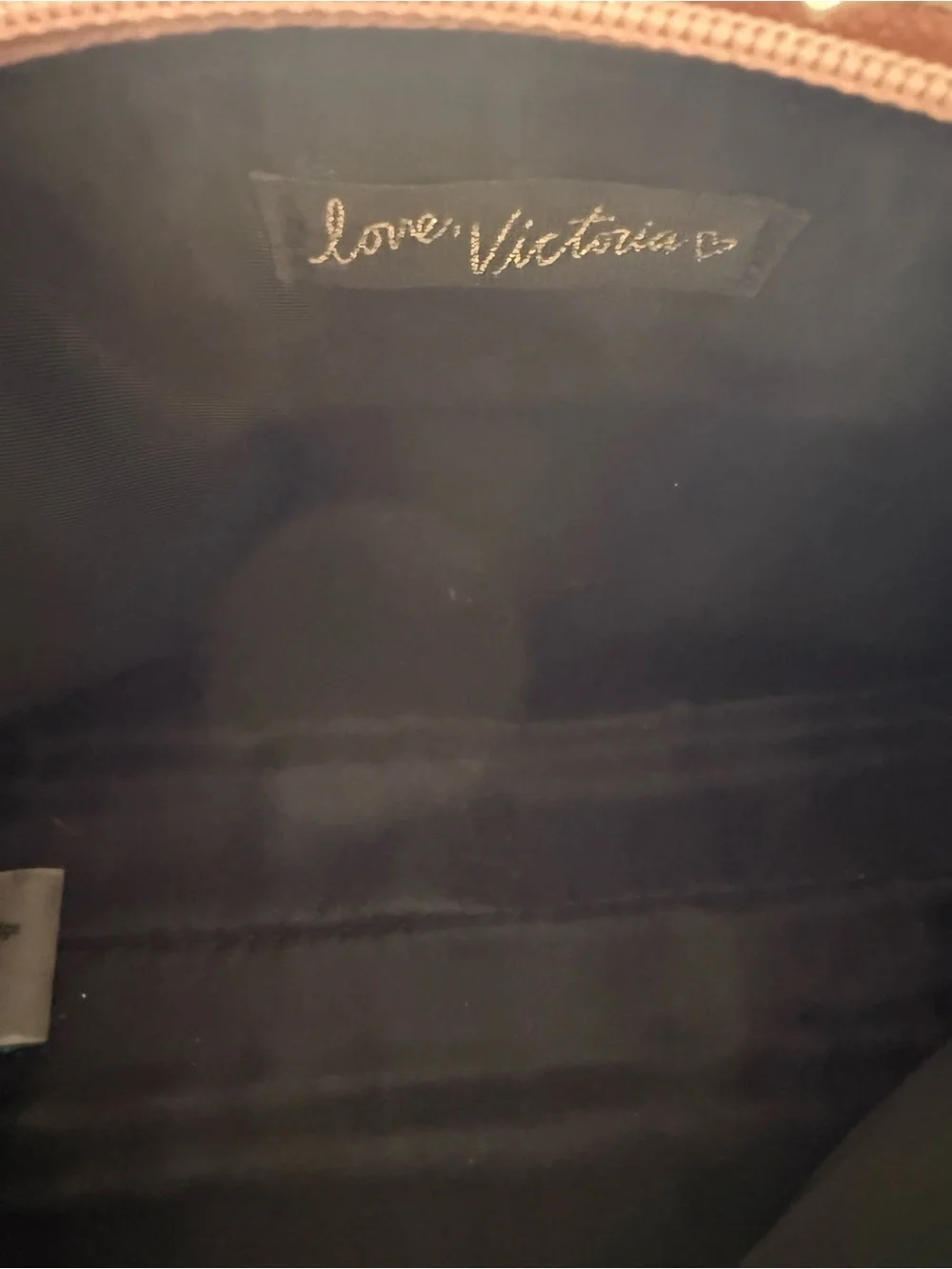 Victoria's Secret Metallic Rose Gold Perforated Makeup Pouch